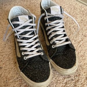 Vans High Hi Tops Charcoal Grey Black Tan Size 7